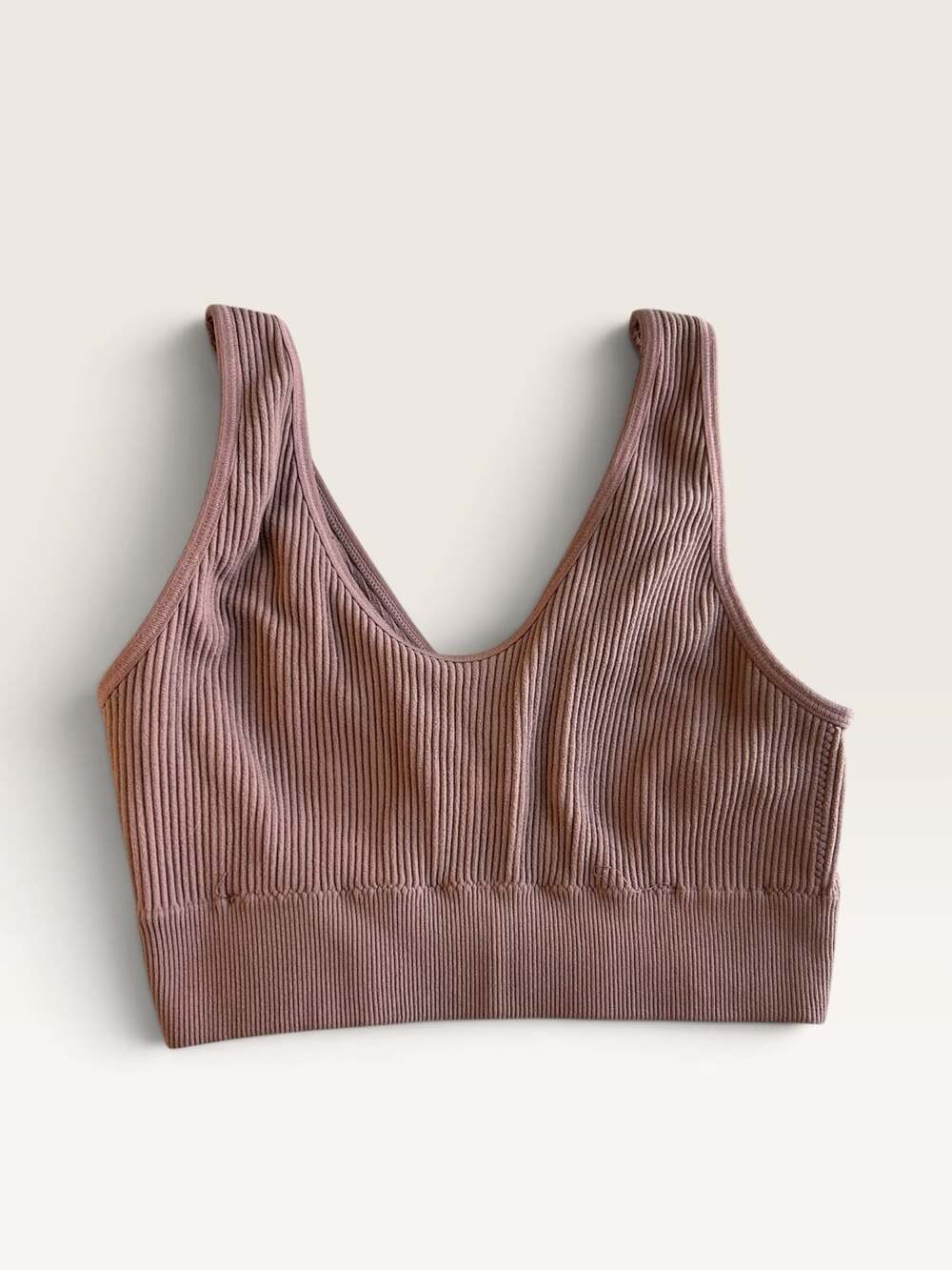 Aerie Seamless Ribbed Bralette Dusty Pink Size XS
